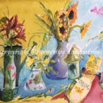 Dream On, original floral watercolor painting by Beverly Cunningham